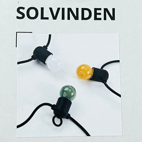 IKEA SOLVINDEN LED Multicolor String Light with 12 lights, Outdoor - Picture 1 of 5
